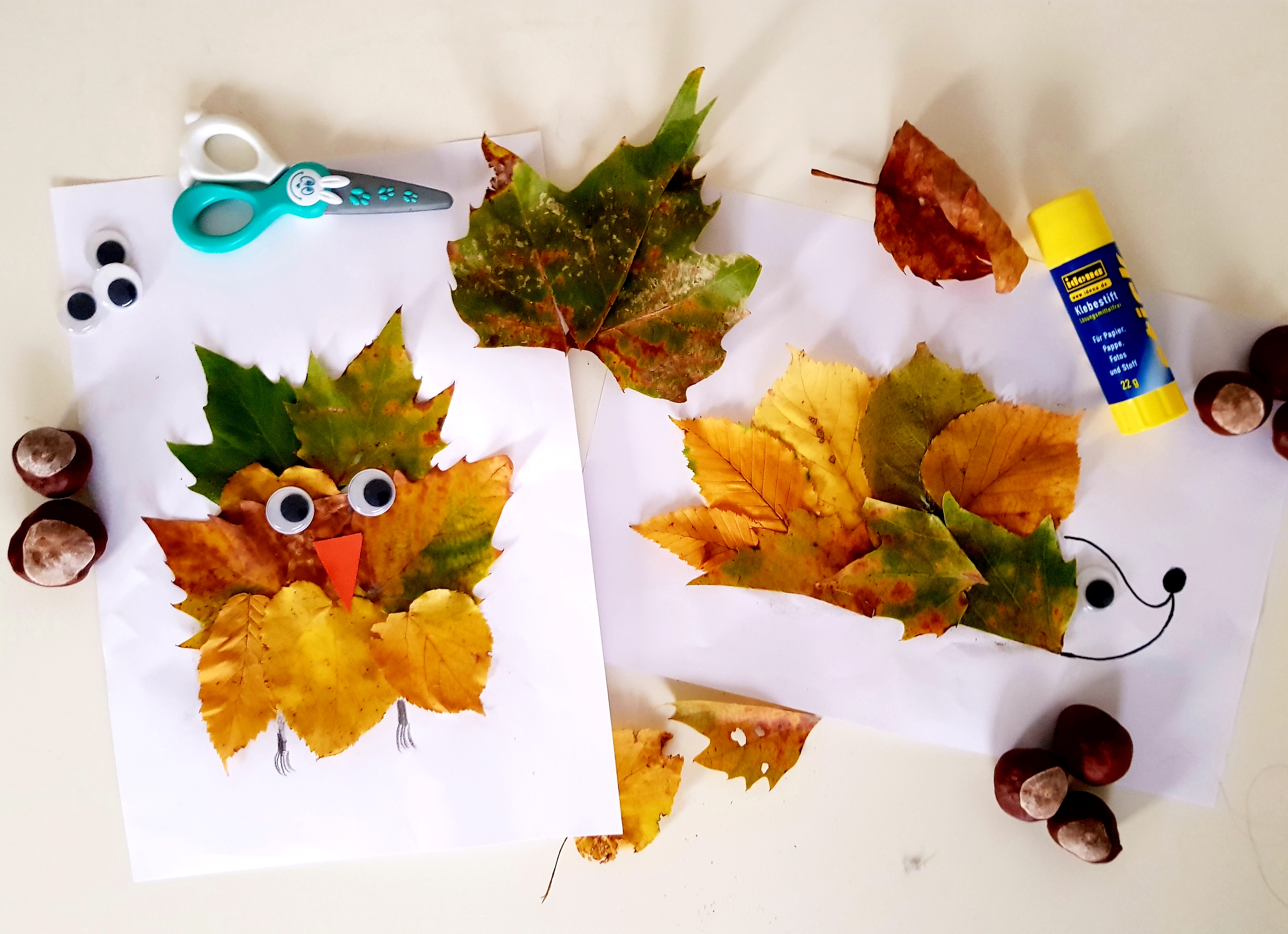 Basteln Mit Den Ganz Kleinen - Herbstliche Blättertiere – Perlenmama